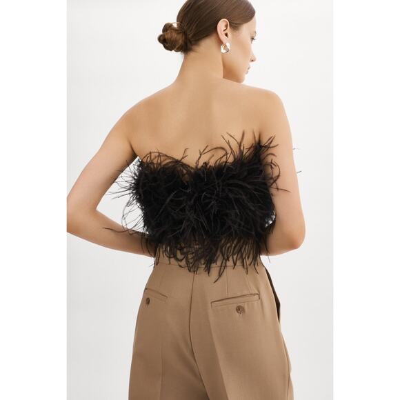 $295 Lamarque Zaina Feather Boustier Small - Picture 3 of 8